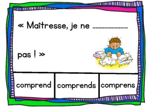 exemple d'une fiche à plastifier pour élèves en difficultés