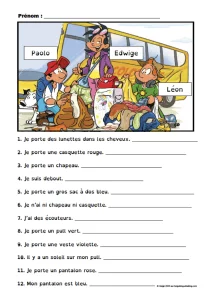 exemple d'une fiche de travail adaptée pour des lecteurs en difficulté