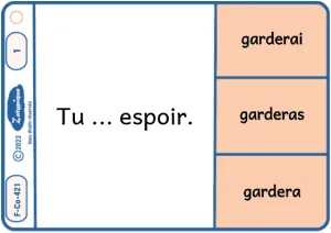 Conjuguer les verbes du 1er groupe au futur