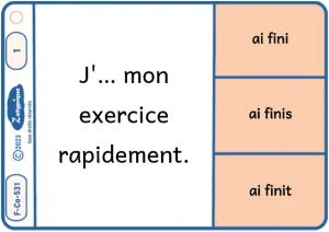 Conjuguer les verbes du 2e groupe au passé composé