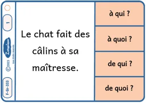 Répondre à la question SV puis à qui ou à quoi - de qui ou de quoi