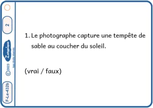 Répondre à des questions explicites sur un texte de 15 lignes vrai faux 2