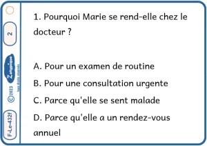 Répondre à des questions explicites sur un texte de 15 lignes QCM 3