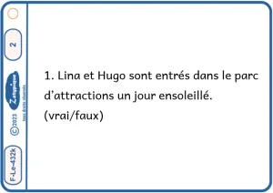 Répondre à des questions explicites sur un texte d'une page vrai faux 2
