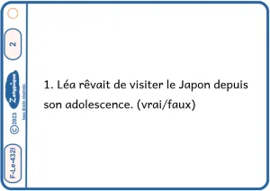 Répondre à des questions explicites sur un texte d'une page vrai faux 3