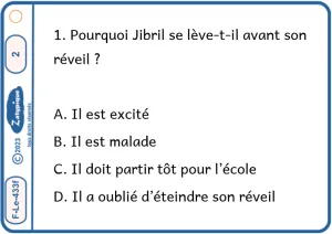 Répondre à des questions explicites sur un texte d'une page QCM 3