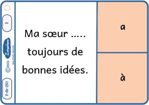 Distinguer a et à