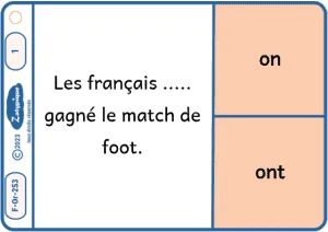 Distinguer on et ont