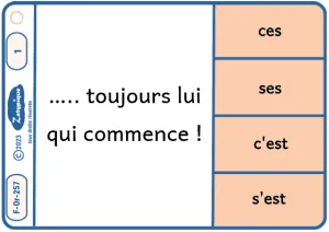 Distinguer ces ses c'est et s'est