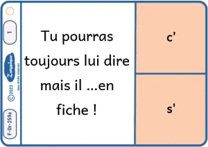 Distinguer c' et s'