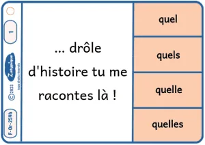 Distinguer quel quels quelle quelles