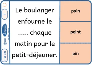 Distinguer les homonymes selon leur sens 3