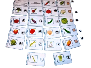 Associer une image en couleurs à sa forme en ombre légumes